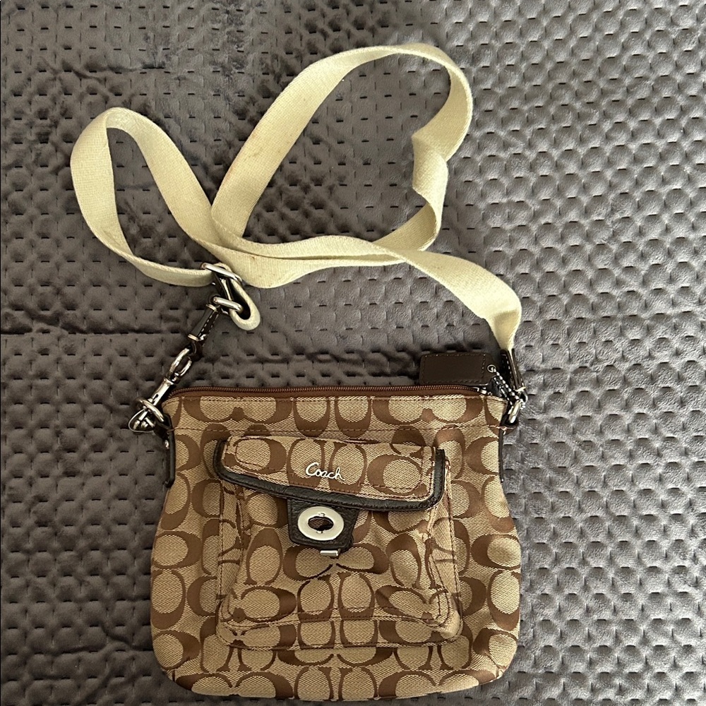 Coach Tan Signature Crossbody Bag